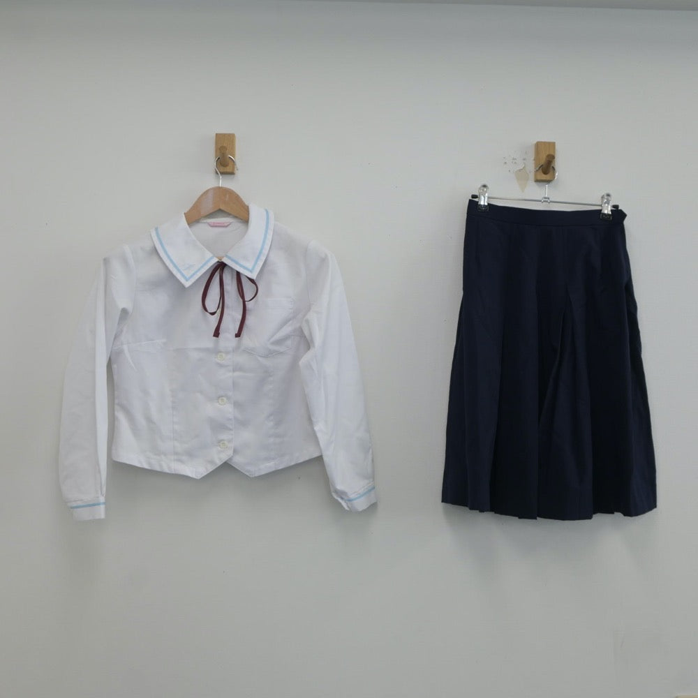 【中古】静岡県 浜名高等学校 女子制服 3点（セーラー服・スカート）sf020663