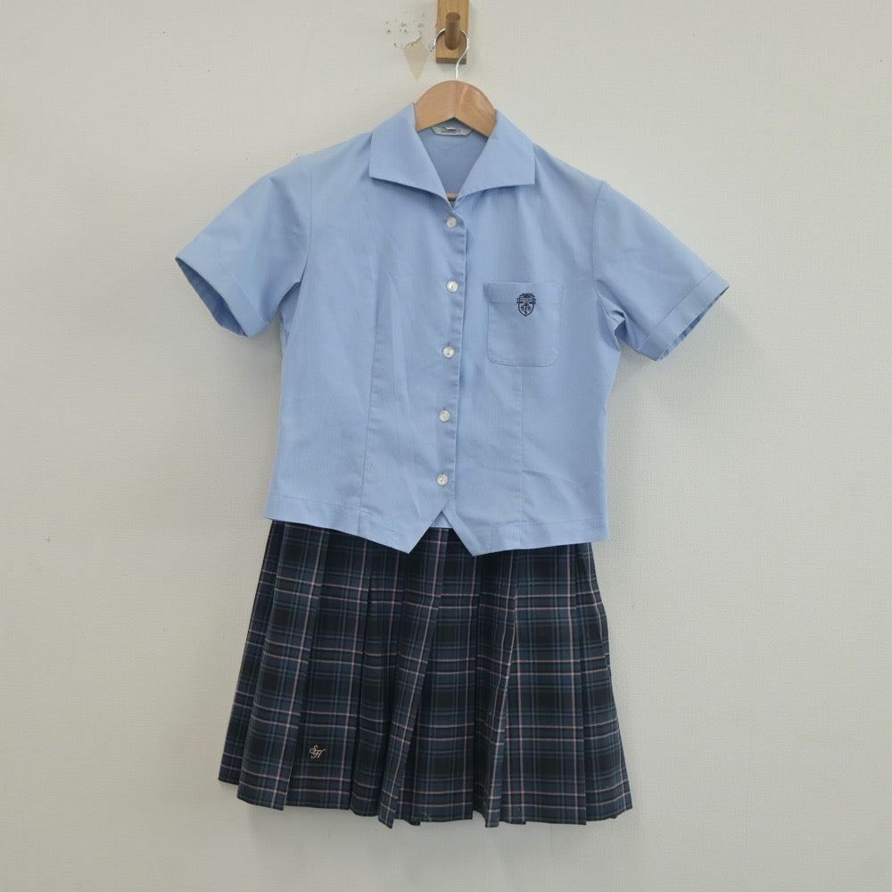 【中古】愛知県 桜丘高等学校 女子制服 3点（シャツ・シャツ・スカート）sf020667