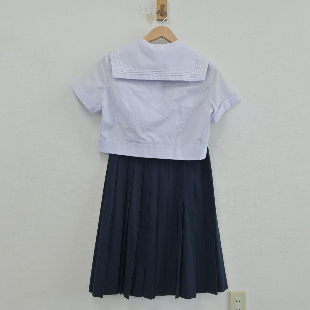 【中古】福岡県 小倉日新館中学校 女子制服 3点（セーラー服・スカート）sf020674