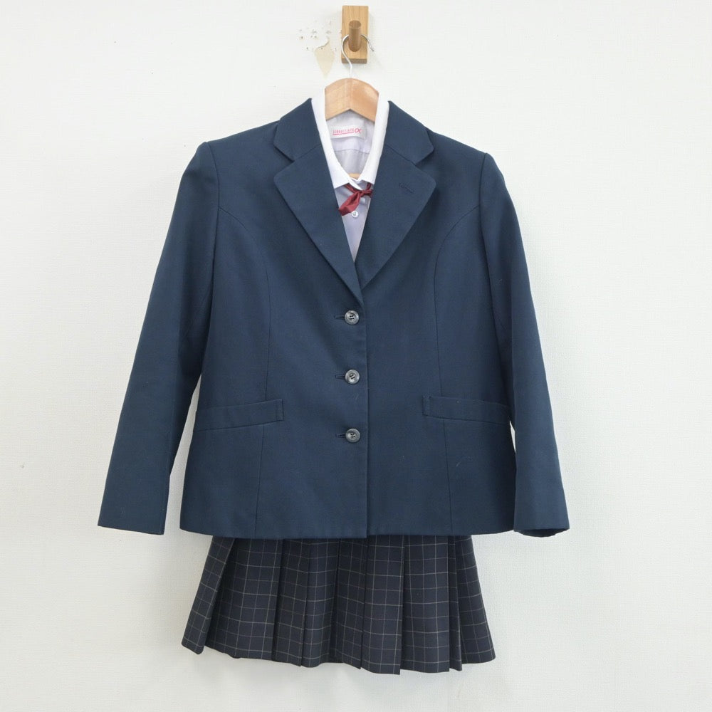 【中古】愛知県 阿久比高等学校 女子制服 5点（ブレザー・ベスト・シャツ・スカート）sf020691