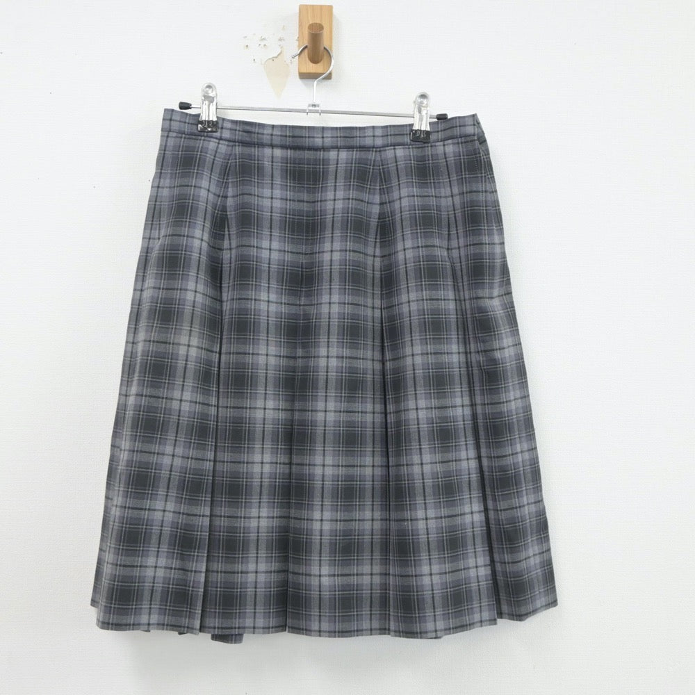 【中古】宮崎県 宮崎学園高等学校 女子制服 3点（ニットベスト・スカート）sf020697