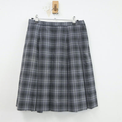 【中古】宮崎県 宮崎学園高等学校 女子制服 3点（ニットベスト・スカート）sf020697