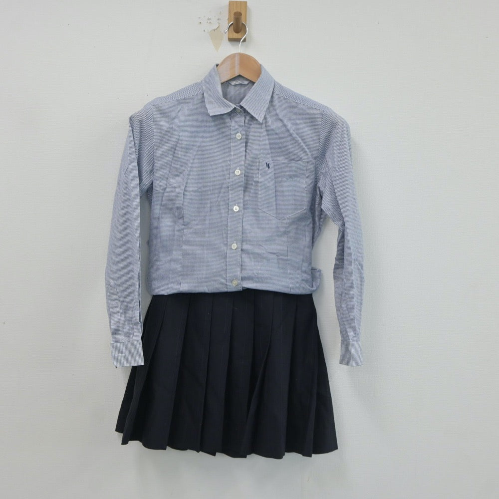 【中古】神奈川県 横浜清風高等学校 女子制服 3点（シャツ・シャツ・スカート）sf020702