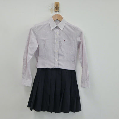 【中古】神奈川県 横浜清風高等学校 女子制服 3点（シャツ・シャツ・スカート）sf020702