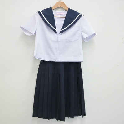 【中古】愛知県 光陵中学校 女子制服 2点（セーラー服・スカート）sf020708