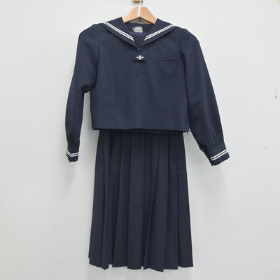 【中古】東京都 小松川第二中学校 女子制服 2点（セーラー服・ジャンパースカート）sf020721