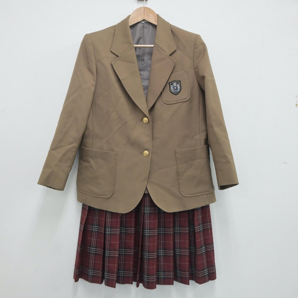 【中古】佐賀県 神埼清明高等学校 女子制服 3点（ブレザー・ニット・スカート）sf020728