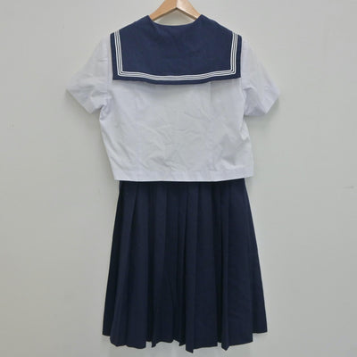 【中古】佐賀県 神埼中学校 女子制服 2点（セーラー服・スカート）sf020732