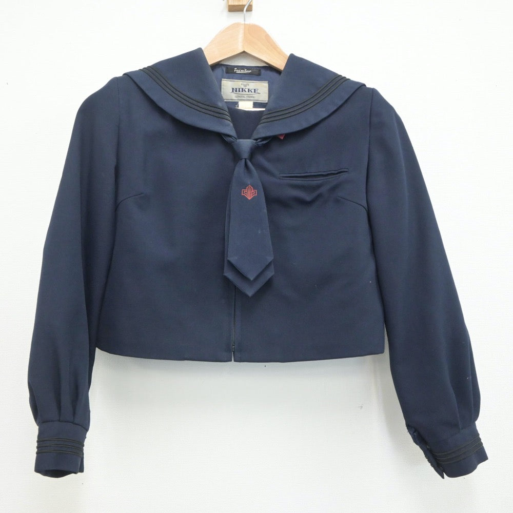 【中古】東京都 小岩第四中学校 女子制服 3点（セーラー服・ジャンパースカート）sf020736