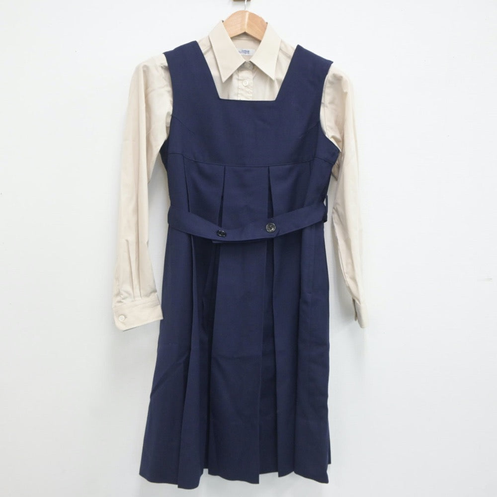 【中古】神奈川県 清泉女学院中学高等学校 女子制服 5点（ブレザー・シャツ・ニット・ジャンパースカート）sf020745