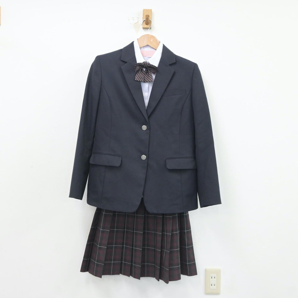 【中古】栃木県 宇都宮市立城山中学校 女子制服 4点（ブレザー・シャツ・スカート）sf020750