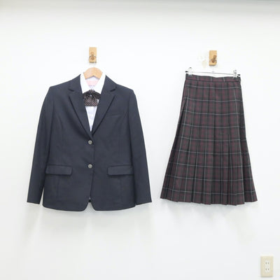 【中古】栃木県 宇都宮市立城山中学校 女子制服 4点（ブレザー・シャツ・スカート）sf020750