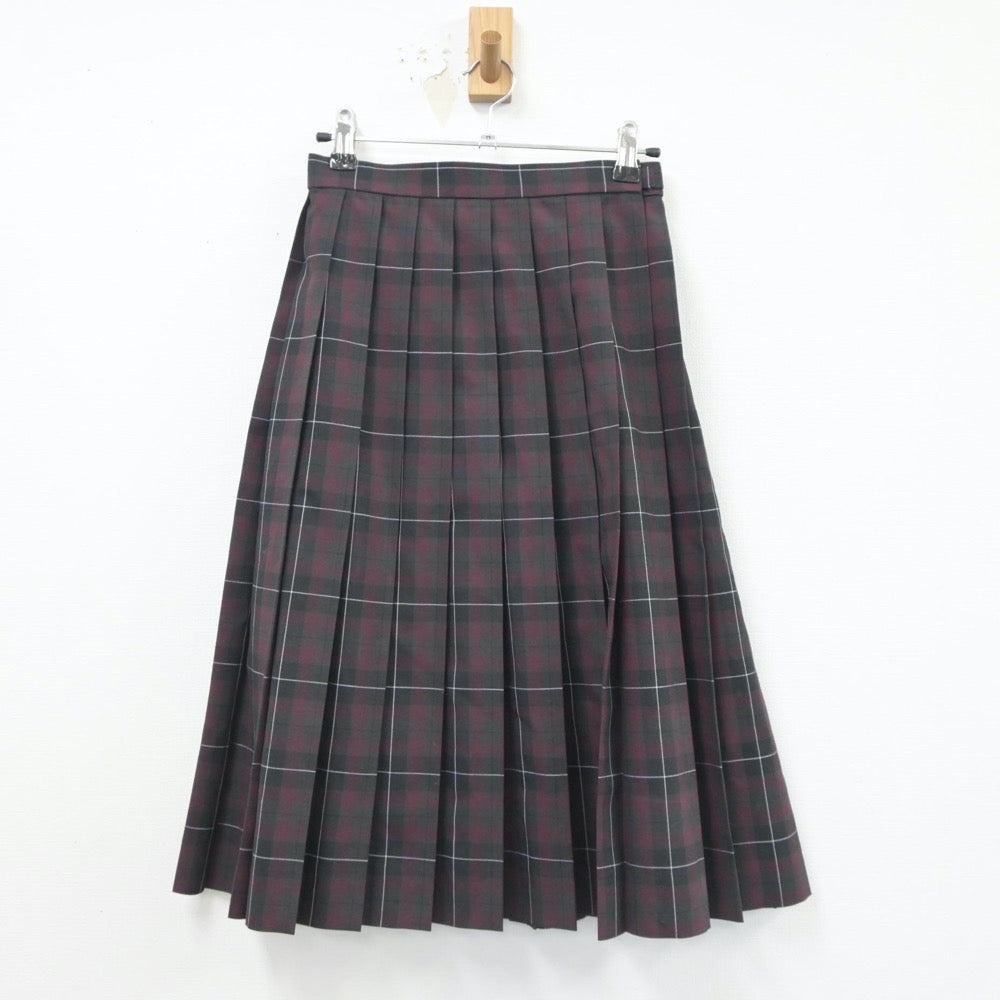 【中古】栃木県 宇都宮市立城山中学校 女子制服 3点（ニットベスト・シャツ・スカート）sf020751