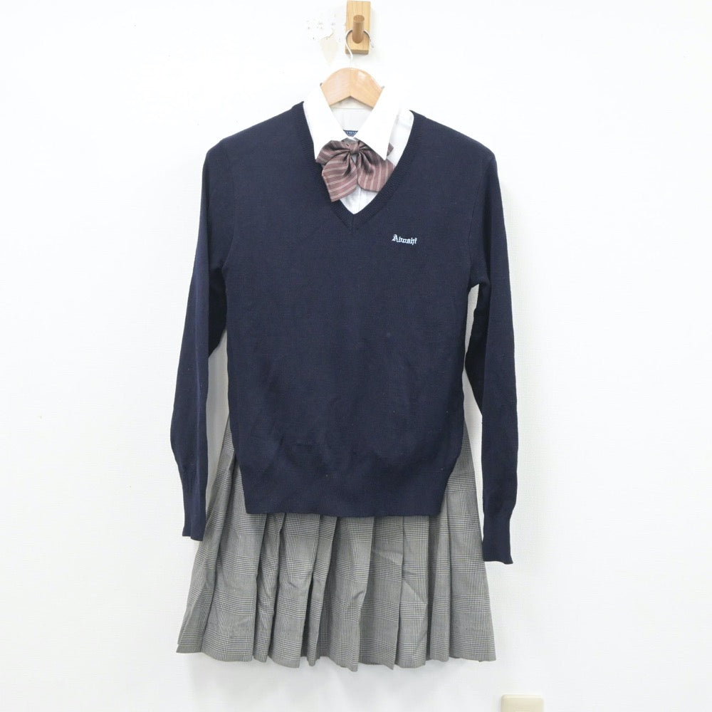 【中古】兵庫県 網干高等学校 女子制服 5点（ブレザー・ニット・シャツ・スカート）sf020754