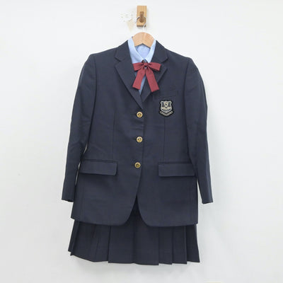 【中古】大阪府 追手門学院高等学校 女子制服 5点（ブレザー・シャツ・スカート）sf020757