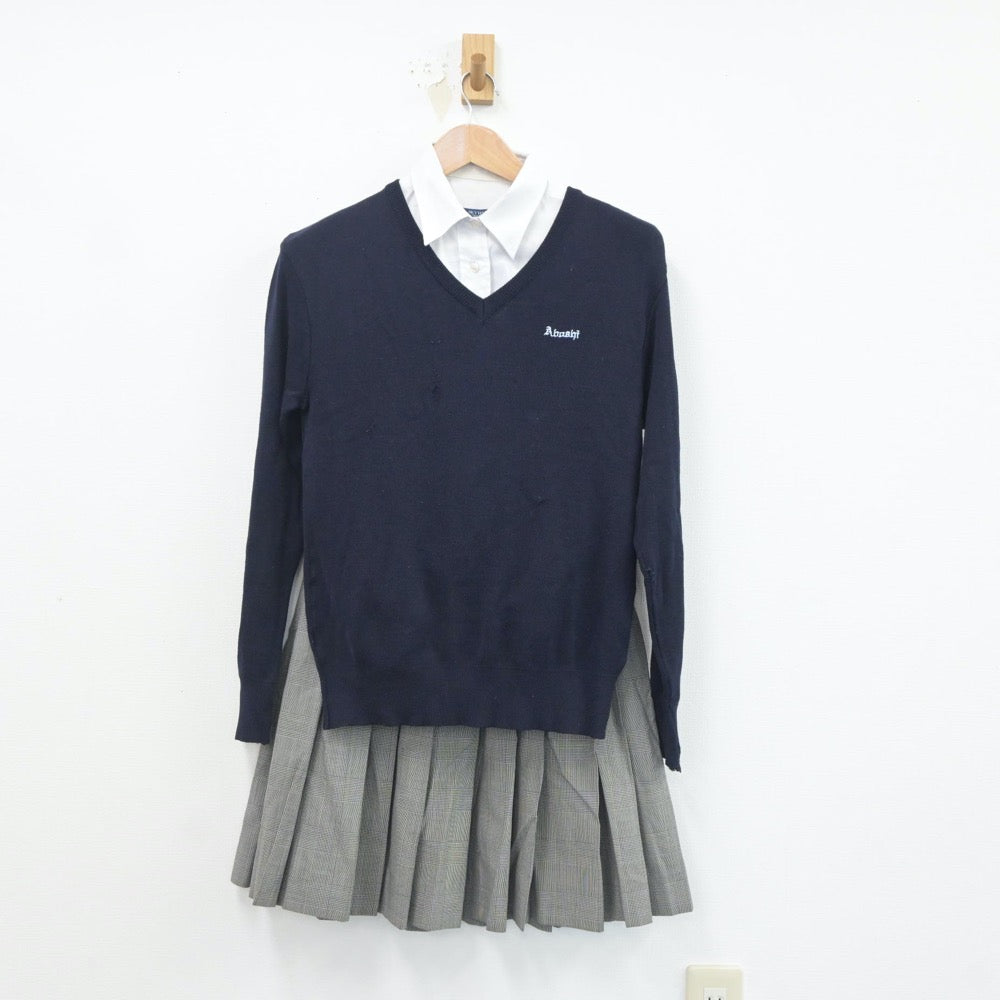 【中古】兵庫県 網干高等学校 女子制服 3点（ニット・シャツ・スカート）sf020760