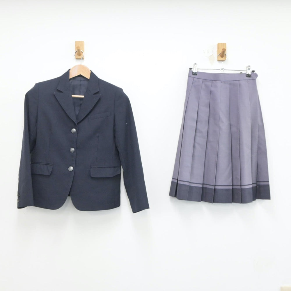 【中古】兵庫県 神戸野田高等学校 女子制服 2点（ブレザー・スカート）sf020762