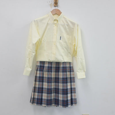 【中古】大阪府 追手門学院高等学校 女子制服 2点（シャツ・スカート）sf020765