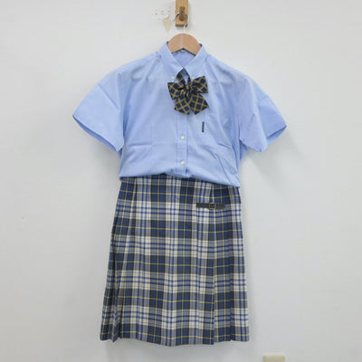 【中古】大阪府 追手門学院高等学校 女子制服 3点（シャツ・スカート）sf020766