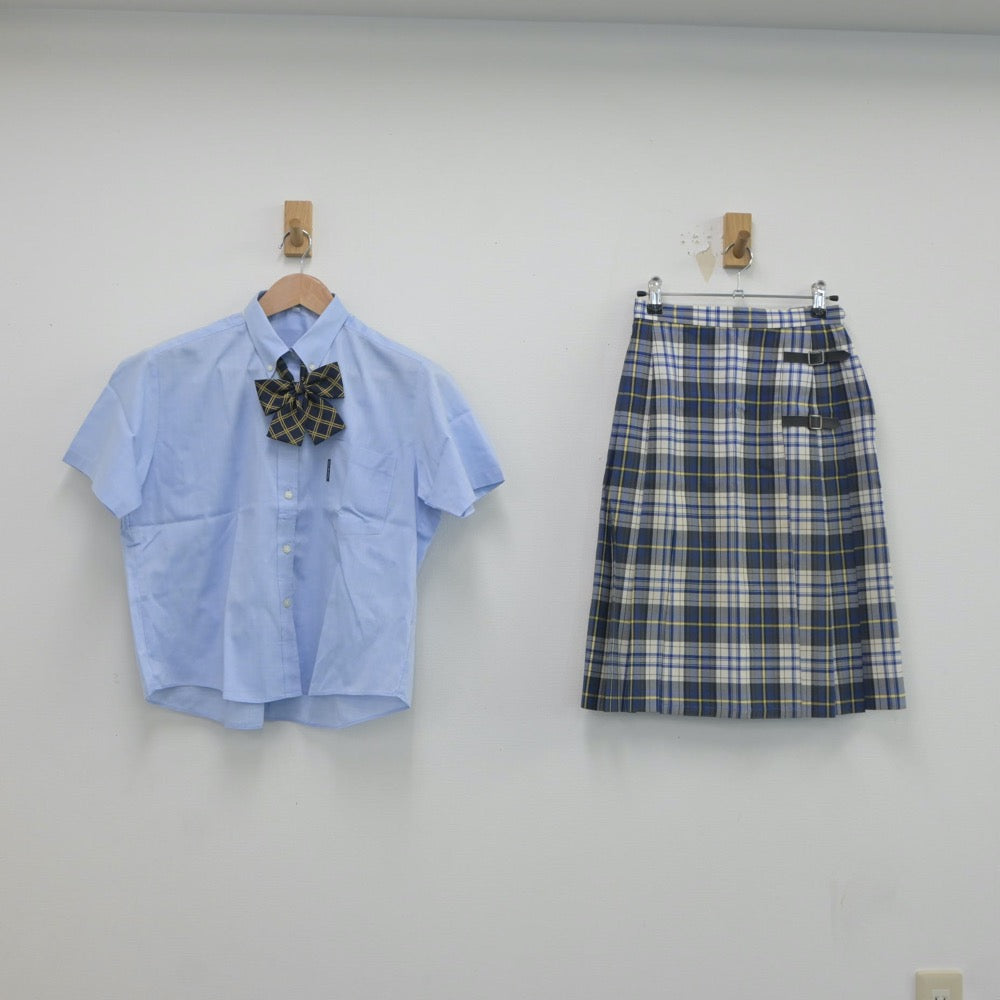 【中古】大阪府 追手門学院高等学校 女子制服 3点（シャツ・スカート）sf020766