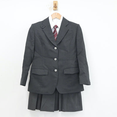 【中古】三重県 神戸高等学校 女子制服 5点（ブレザー・ニット・シャツ・スカート）sf020770