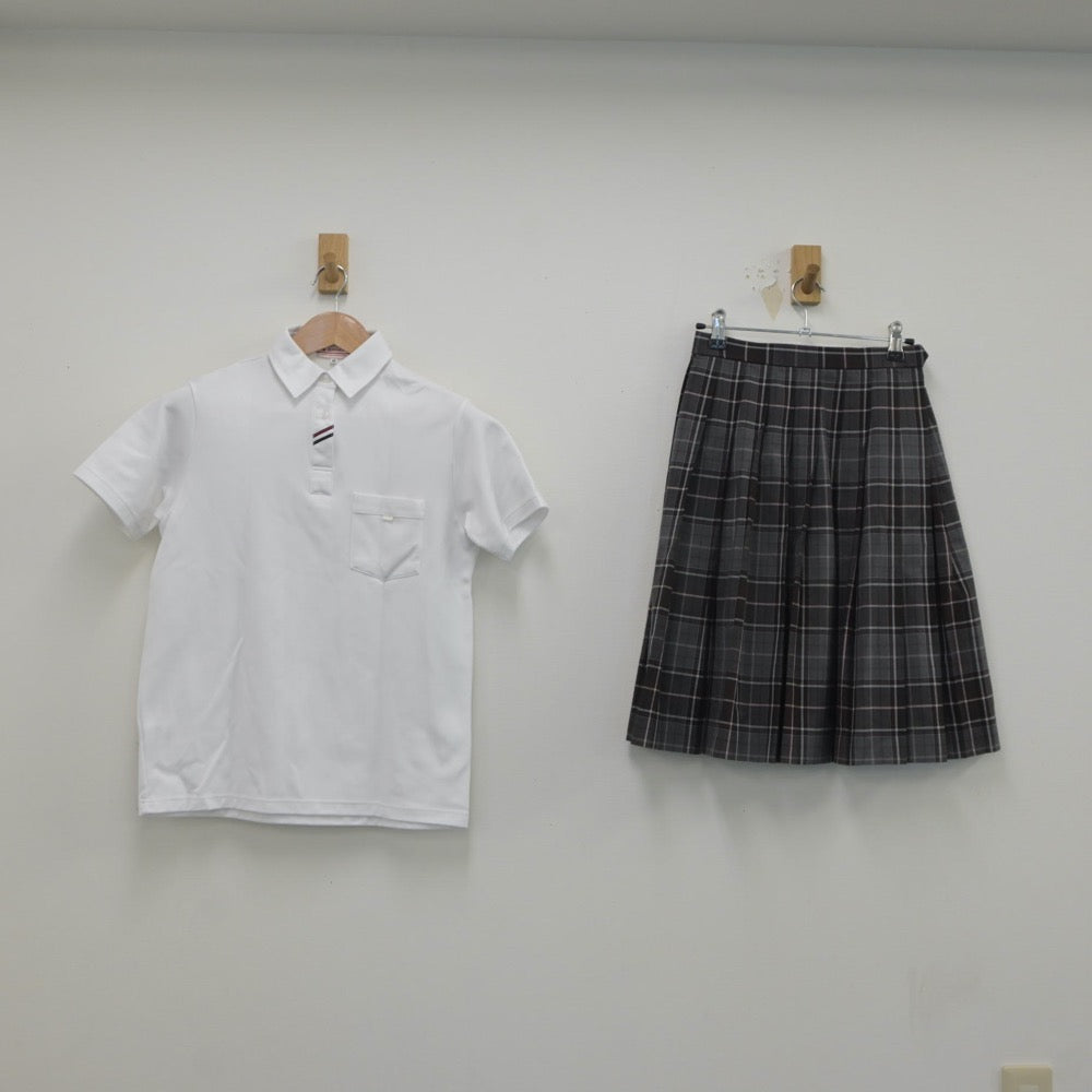 【中古】三重県 平田野中学校 女子制服 2点（シャツ・スカート）sf020774