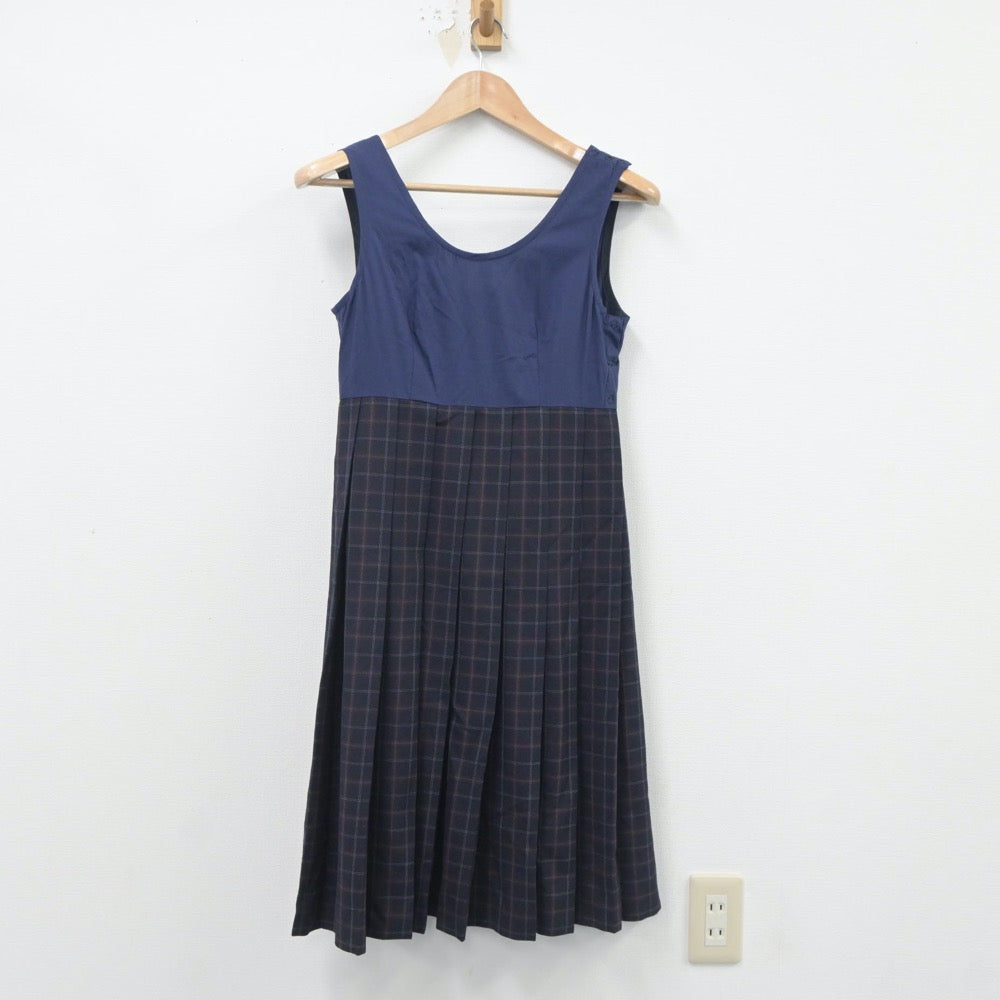 【中古】福岡県 精華女子高等学校 女子制服 3点（ブレザー・ニット・ジャンパースカート）sf020778