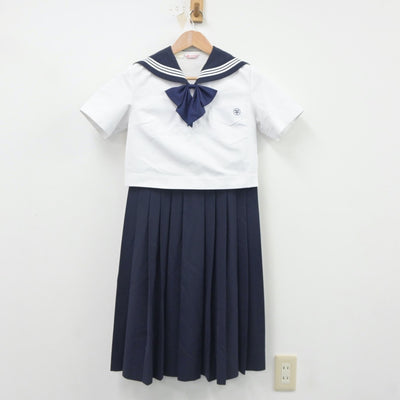 【中古】福岡県 精華女子高等学校 女子制服 4点（セーラー服・ジャンパースカート）sf020779