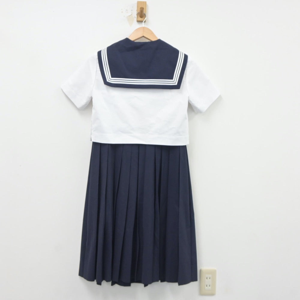 【中古】福岡県 精華女子高等学校 女子制服 4点（セーラー服・ジャンパースカート）sf020779