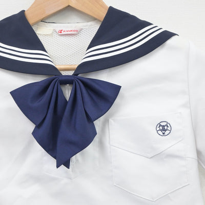 【中古】福岡県 精華女子高等学校 女子制服 4点（セーラー服・ジャンパースカート）sf020779