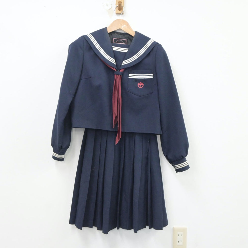 【中古】兵庫県 氷丘中学校 女子制服 3点（セーラー服・スカート）sf020780