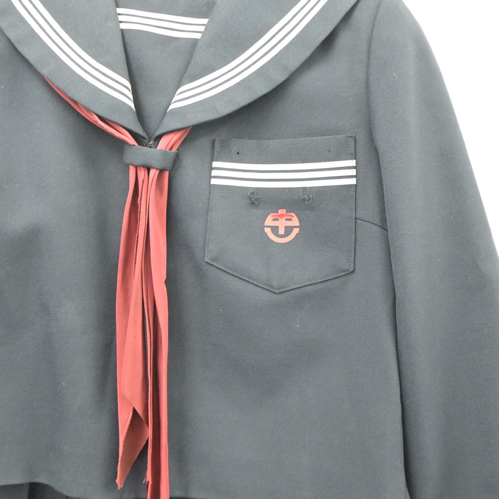 【中古】兵庫県 氷丘中学校 女子制服 3点（セーラー服・スカート）sf020780