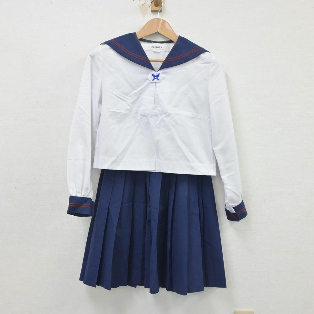 【中古】鳥取県 米子東高等学校 女子制服 2点（セーラー服・スカート）sf020792