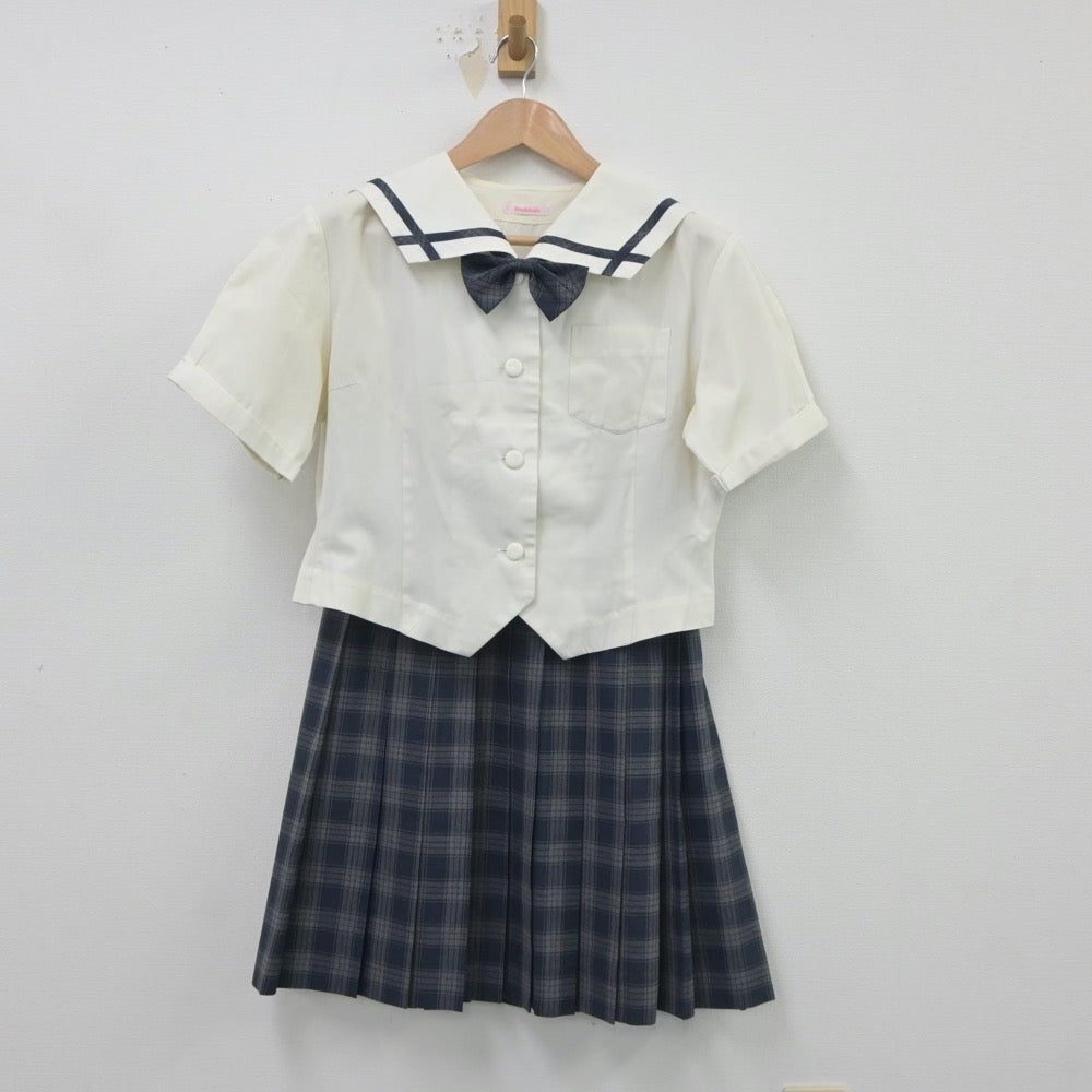 【中古】岡山県 岡山南高等学校 女子制服 3点（セーラー服・スカート）sf020794