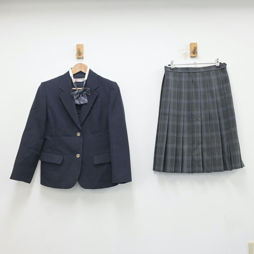 【中古】神奈川県 矢向中学校 女子制服 4点（ブレザー・スカート・スカート）sf020797