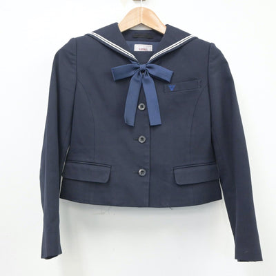 【中古】佐賀県 唐津東中学校 女子制服 3点（セーラー服・ジャンパースカート）sf020800