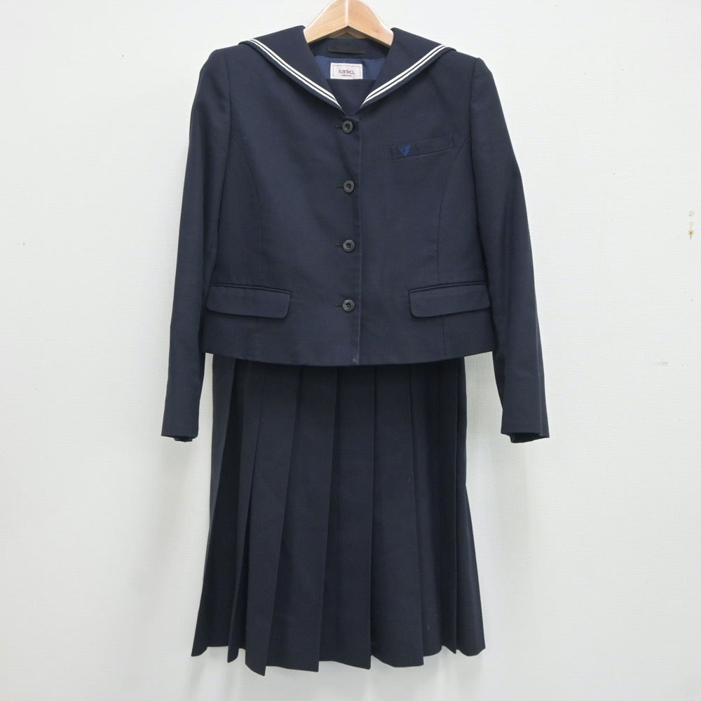 【中古】佐賀県 唐津東中学校 女子制服 2点（セーラー服・ジャンパースカート）sf020801