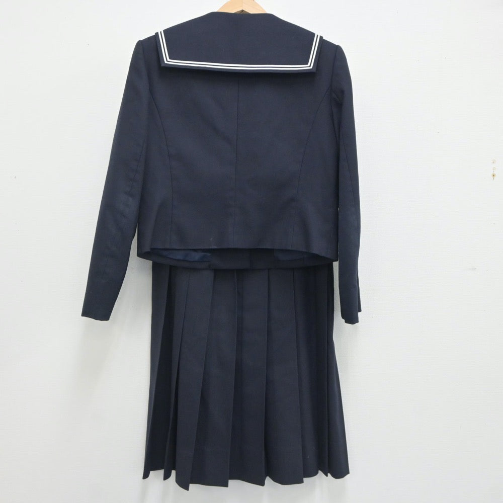 【中古】佐賀県 唐津東中学校 女子制服 2点（セーラー服・ジャンパースカート）sf020801