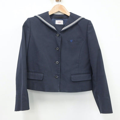 【中古】佐賀県 唐津東中学校 女子制服 2点（セーラー服・ジャンパースカート）sf020801