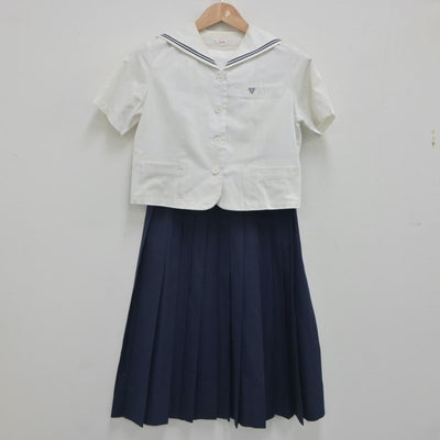 【中古】佐賀県 唐津東中学校 女子制服 3点（セーラー服・スカート）sf020803