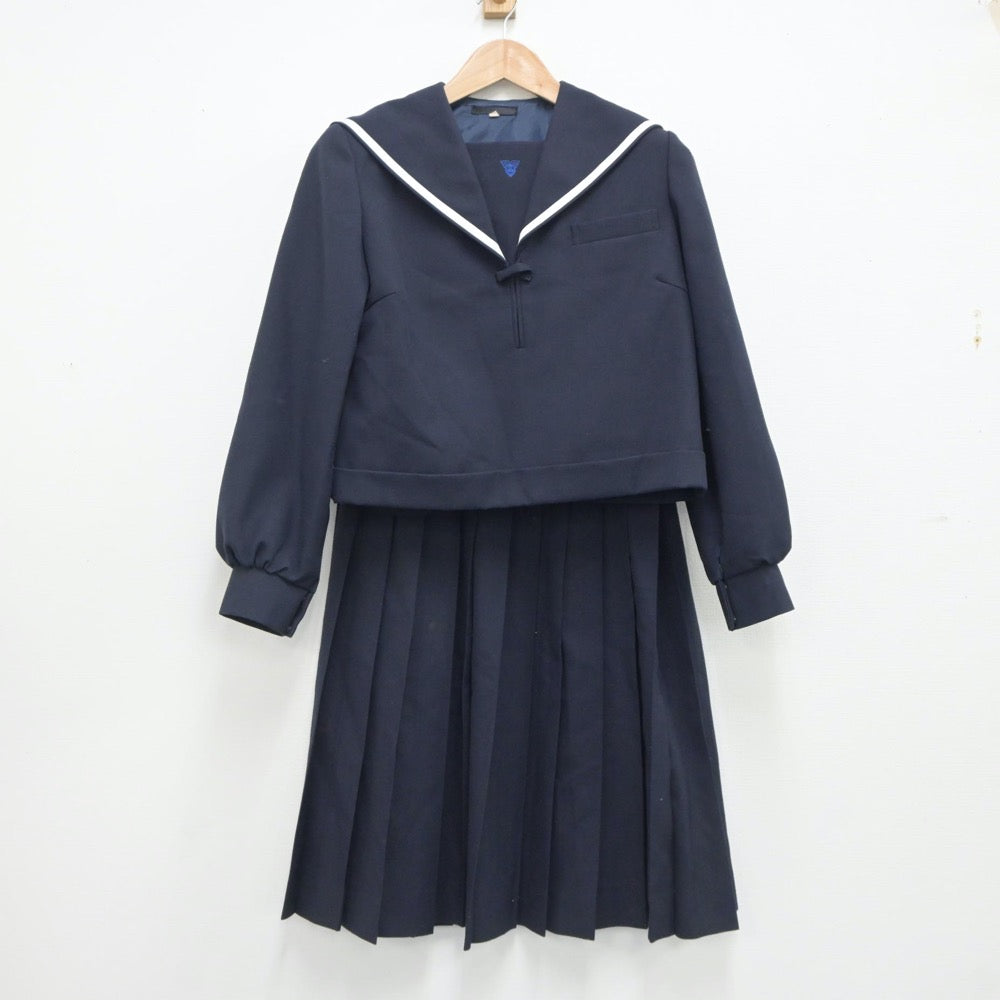 【中古】佐賀県 唐津東高等学校 女子制服 2点（セーラー服・スカート）sf020804