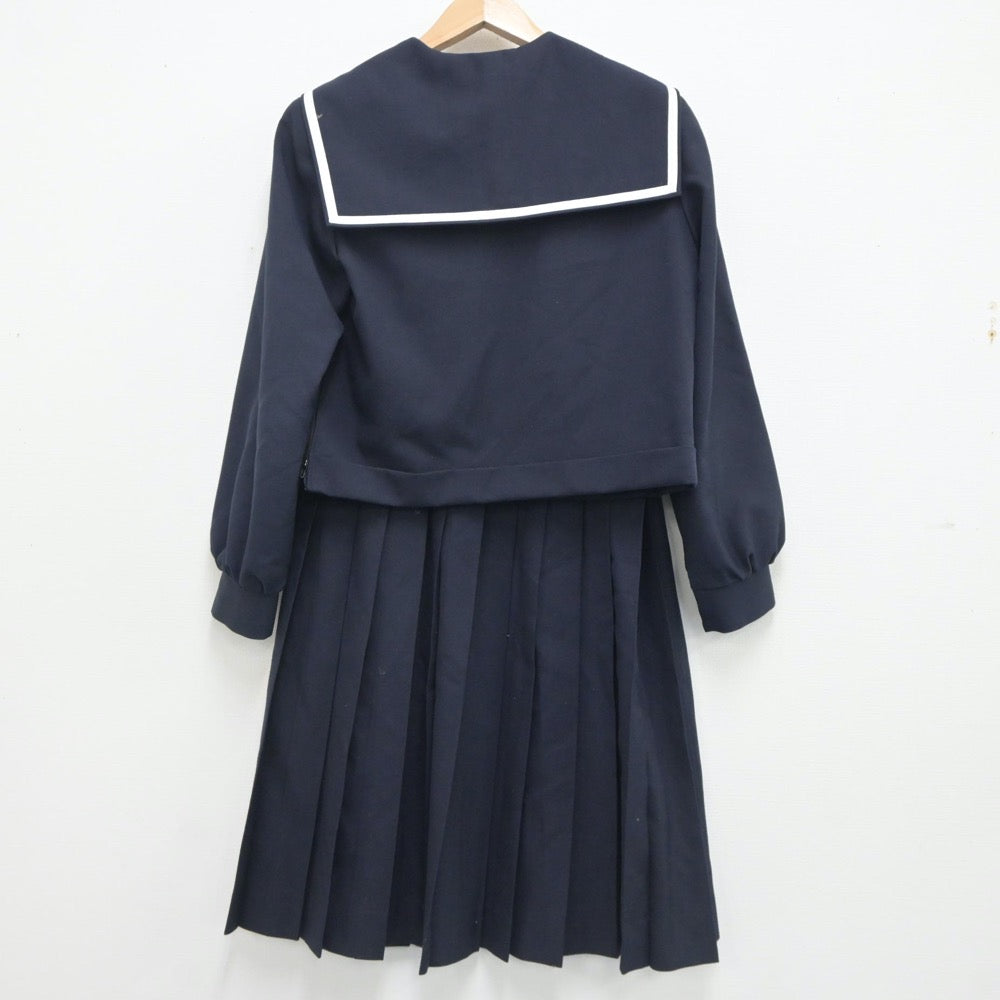 【中古】佐賀県 唐津東高等学校 女子制服 2点（セーラー服・スカート）sf020804