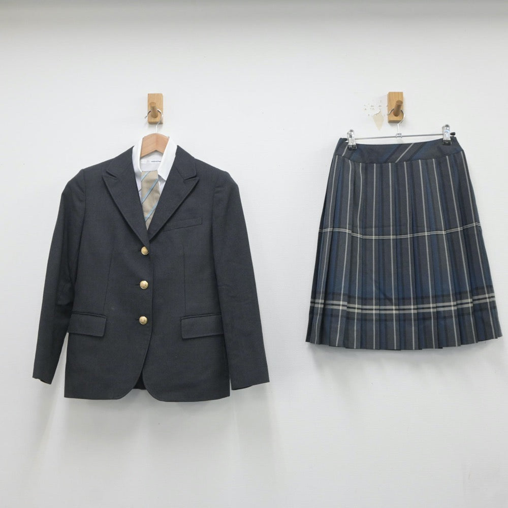 【中古】東京都 三田高等学校 女子制服 5点（ブレザー・シャツ・スカート）sf020805