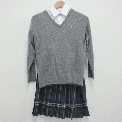 【中古】東京都 三田高等学校 女子制服 4点（ブレザー・シャツ・ニット・スカート）sf020806