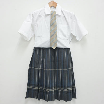 【中古】東京都 三田高等学校 女子制服 3点（シャツ・スカート）sf020808