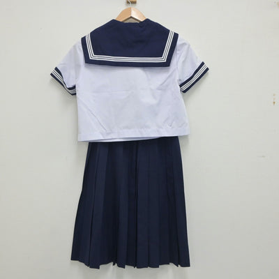 【中古】佐賀県 唐津第一中学校 女子制服 3点（セーラー服・スカート）sf020810