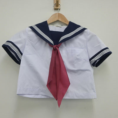 【中古】佐賀県 唐津第一中学校 女子制服 3点（セーラー服・スカート）sf020810