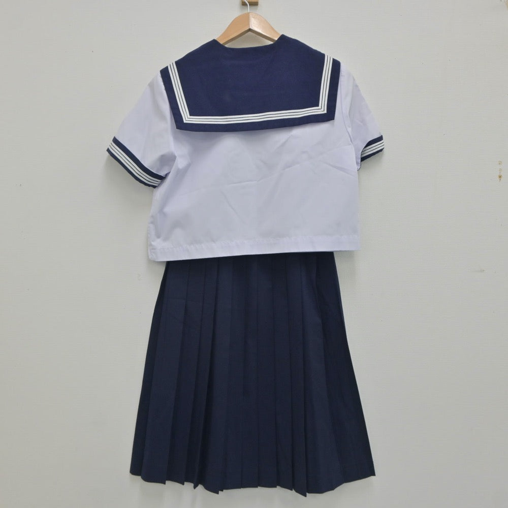 【中古】佐賀県 唐津第一中学校 女子制服 2点（セーラー服・スカート）sf020811