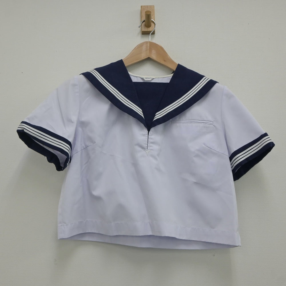 【中古】佐賀県 唐津第一中学校 女子制服 2点（セーラー服・スカート）sf020811