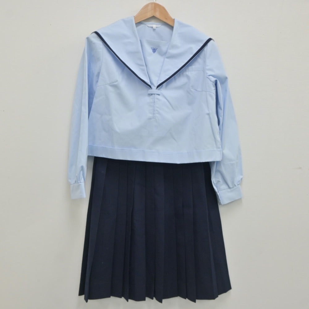 【中古】佐賀県 唐津東高等学校 女子制服 2点（セーラー服・スカート）sf020812